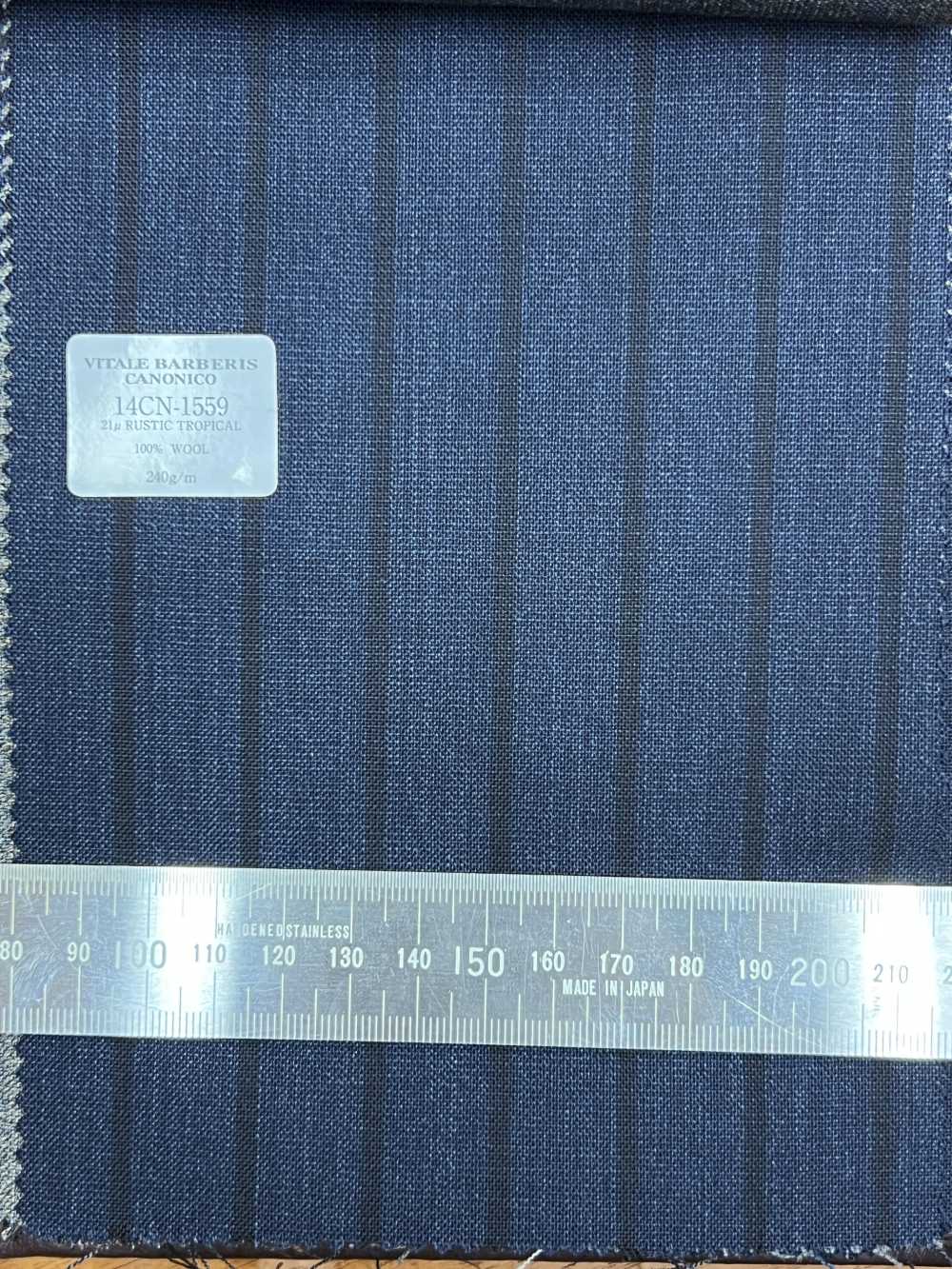 14CN1559 CANONICO 21μ RUSTIC TROPICAL Stripe Dark Blue[Textile] CANONICO