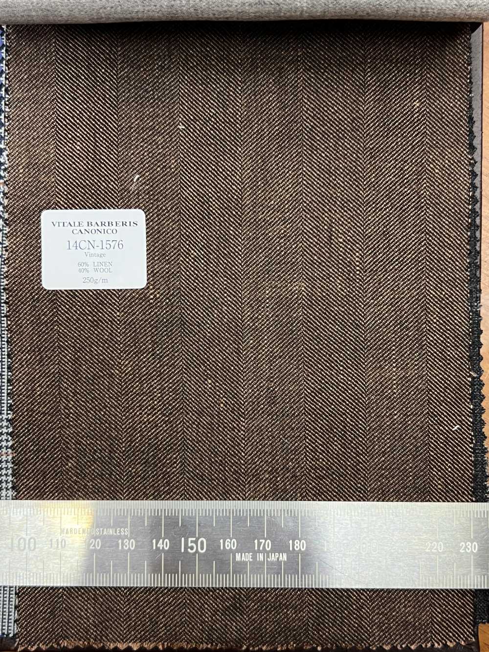 14CN1576 CANONICO LI/60 W/40 Brown Herringbone[Textile] CANONICO