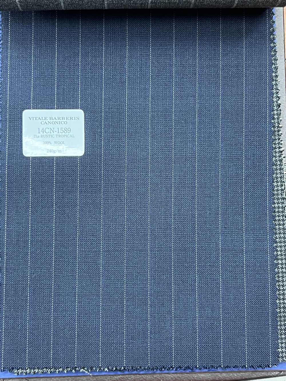 14CN1589 CANONICO 21μ RUSTIC TROPICAL Stripe Dark Navy[Textile] CANONICO