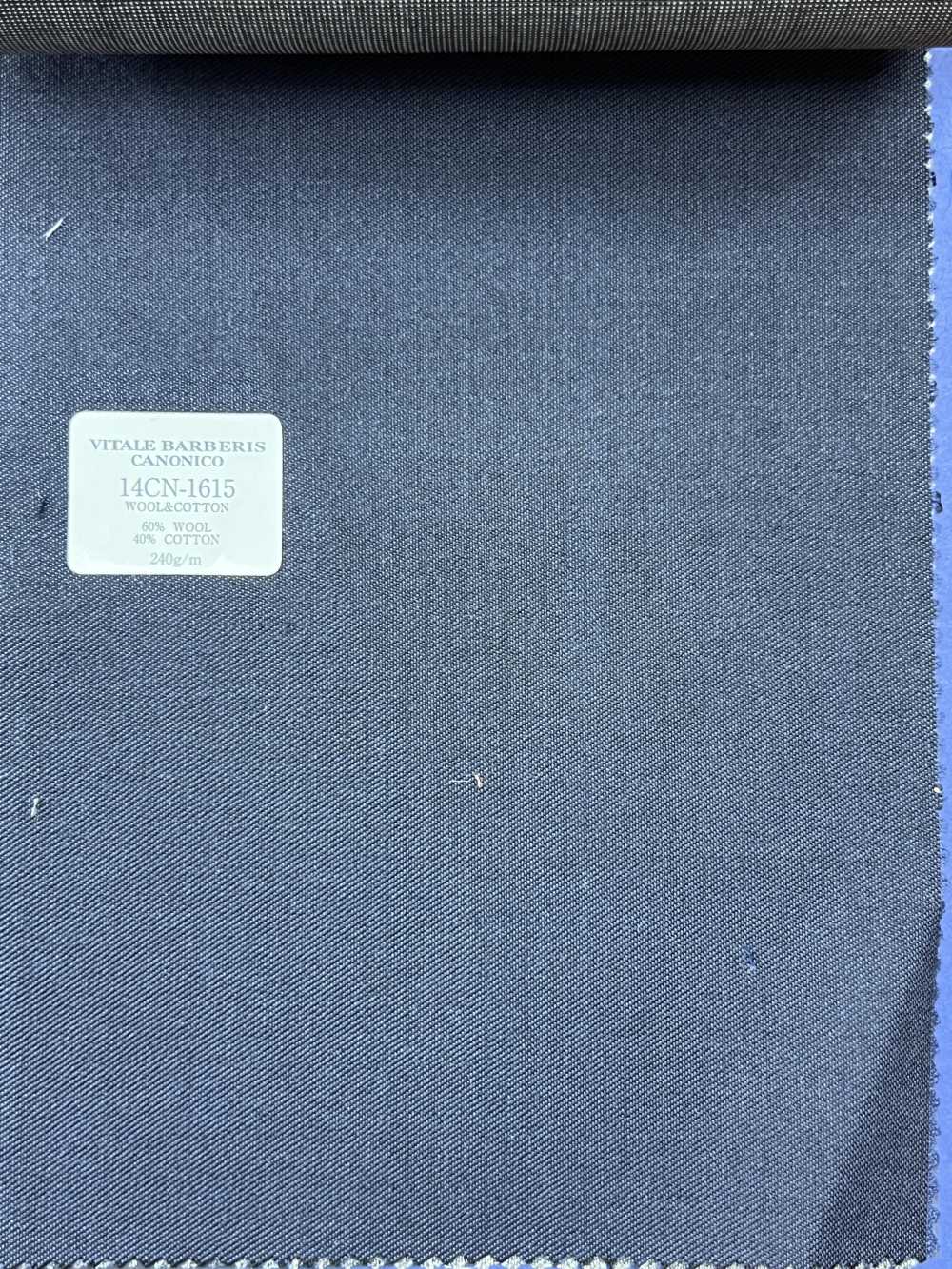 14CN1615 CANONICO WOOL&COTTON PRUNNELL"" Navy No Pattern""[Textile] CANONICO