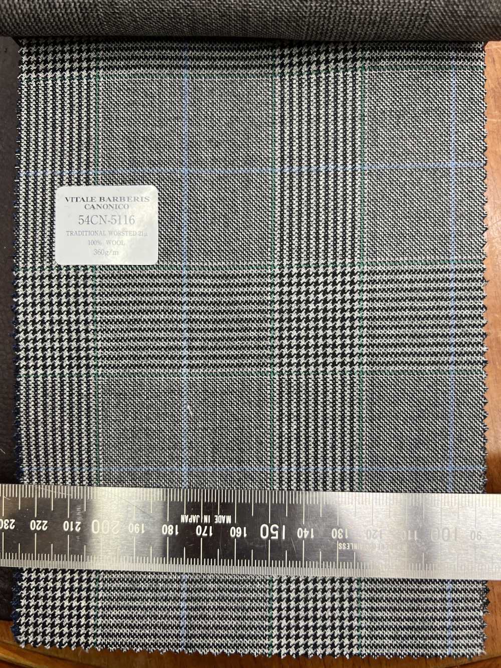 54CN5116 CANONICO TRADITIONAL WORSTED 21μ Prince Of Wales Check Gray[Textile] CANONICO