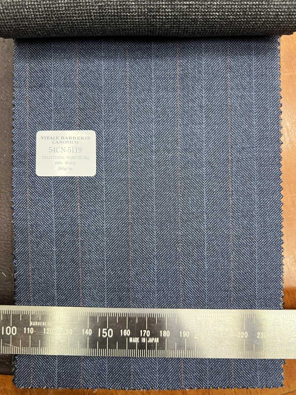 54CN5119 CANONICO TRADITIONAL WORSTED 21μ Alternate Stripe Blue[Textile] CANONICO