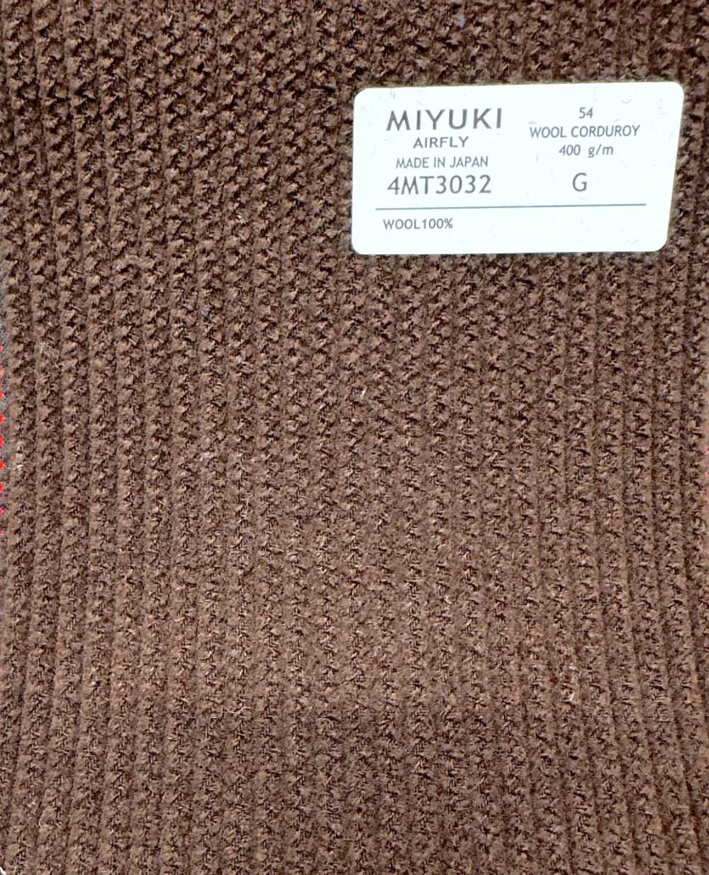 4MT3032 VARAIETES WOOL CORDUROY Medium Brown[Textile] Miyuki Keori (Miyuki)