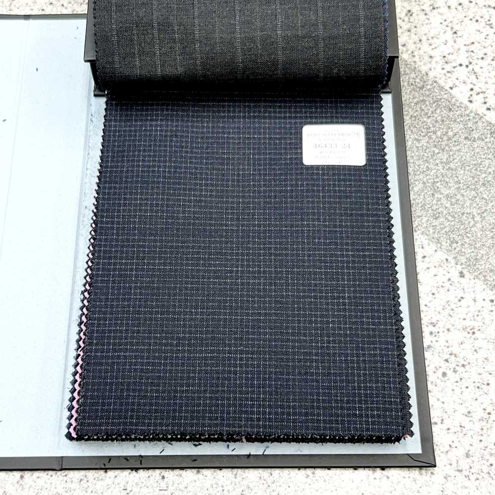 46433-24 25SS BEST SELECTION [N-STRETCH] N-STRETCH Dark Gray Windowpane[Textile] Kunishima Co., Ltd.