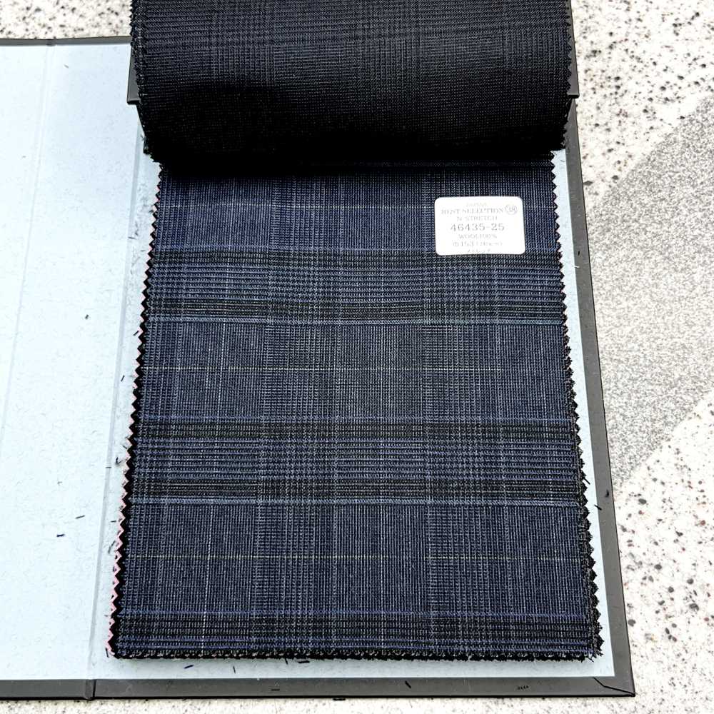 46435-25 25SS BEST SELECTION [N-STRETCH] N-Stretch Dark Navy Tartan Check[Textile] Kunishima Co., Ltd.