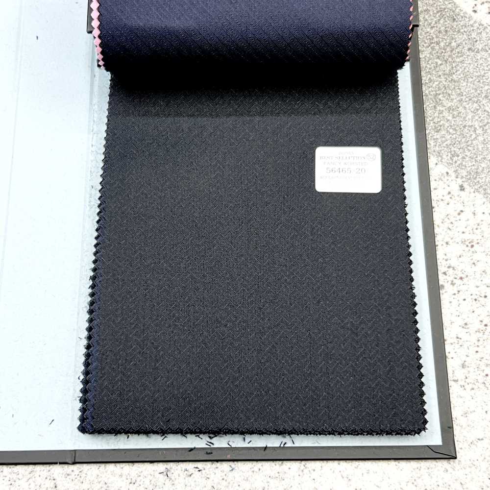 56465-20 25SS BEST SELECTION [FANCY WORSTED] Fancy Worsted Chevron Black[Textile] Kunishima Co., Ltd.