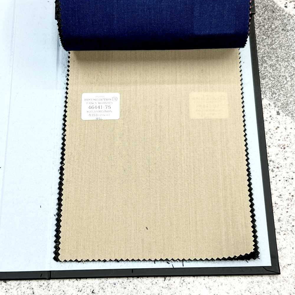 46441-75 25SS BEST SELECTION [FANCY WORSTED] Fancy Worsted No Pattern Beige[Textile] Kunishima Co., Ltd.