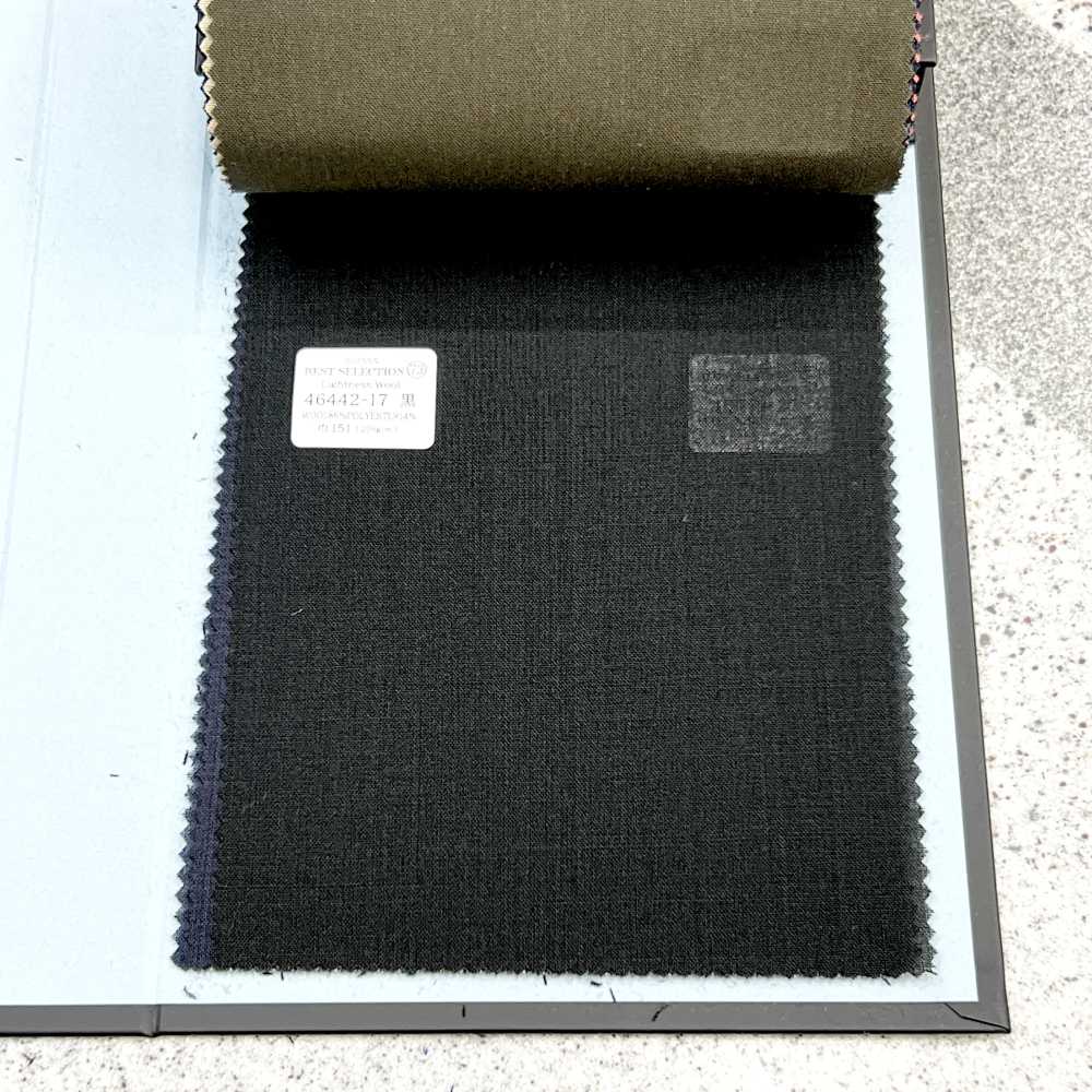 46442-17 25SS BEST SELECTION [Lightness Wool] Lightness Wool, No Pattern Black[Textile] Kunishima Co., Ltd.