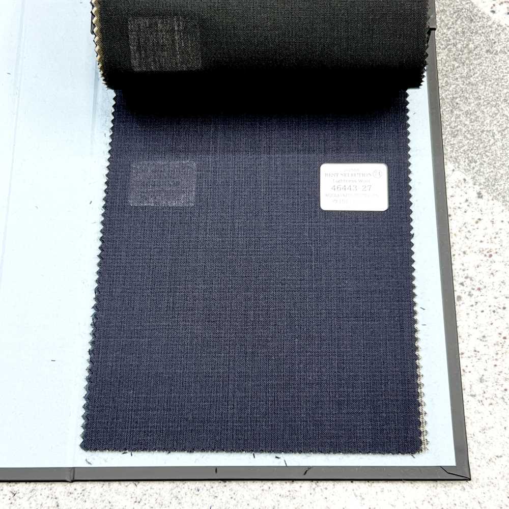 46443-27 25SS BEST SELECTION [Lightness Wool] Lightness Wool Dark Navy No Pattern[Textile] Kunishima Co., Ltd.