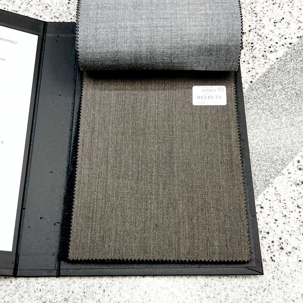 01743-73 25SSHERDREX [Classico] Classico Wool Brown Sharkskin[Textile] Kunishima Co., Ltd.