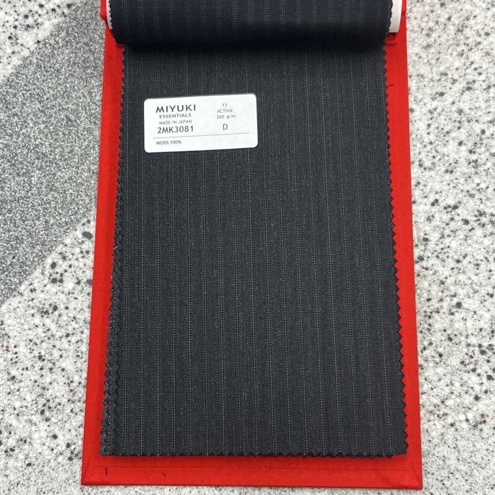 2MK3081 25SS MIYUKI Textile ACTIVA Charcoal Heaven Gray Stripe Miyuki Keori (Miyuki)
