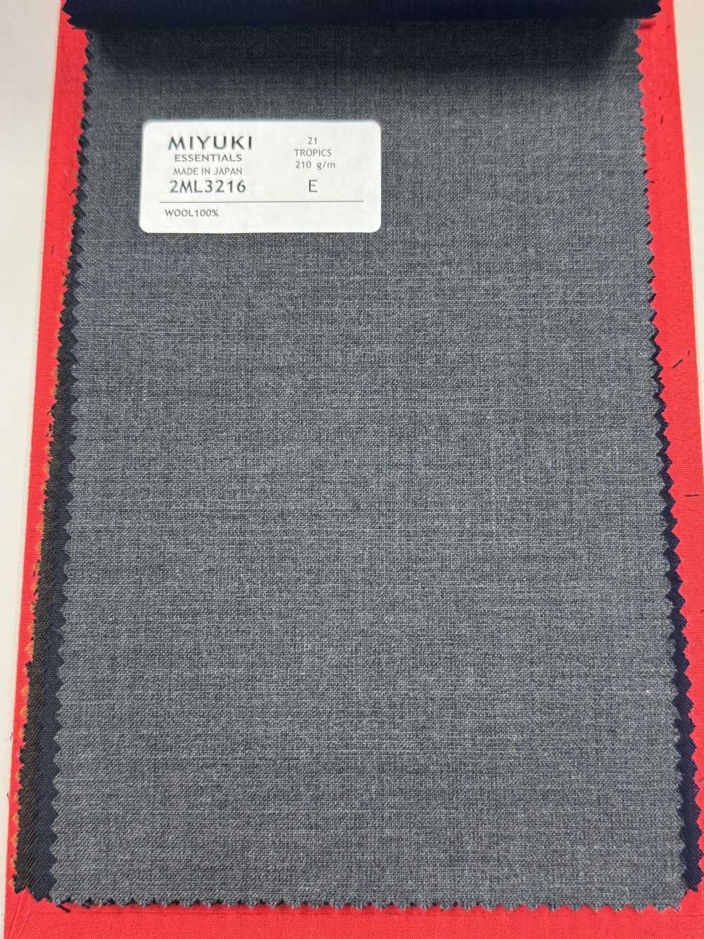 2ML3216 Textile MIYUKI ESSENTIALS TROPICS Medium Gray No Pattern Miyuki Keori (Miyuki)