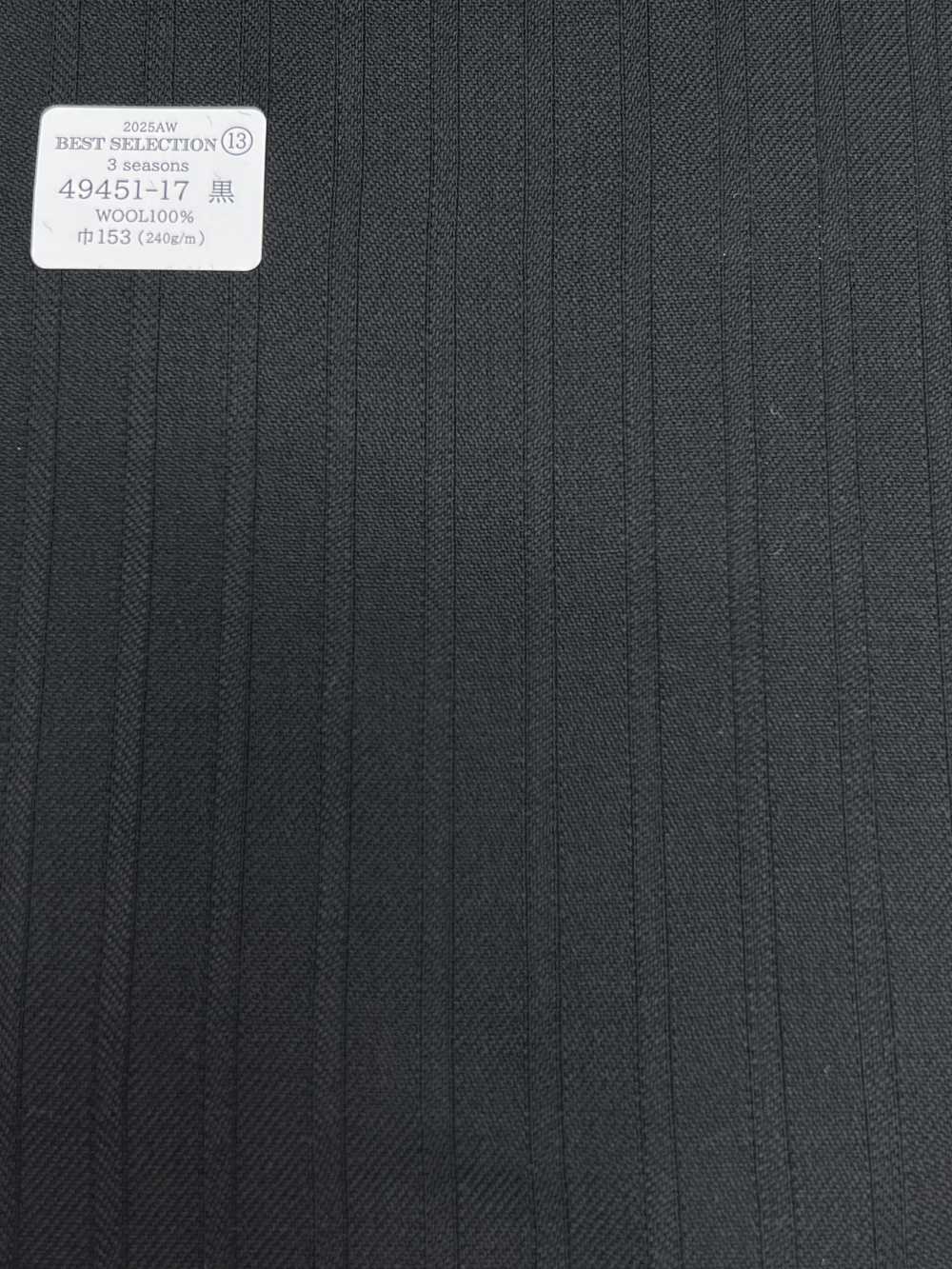 49451-17 25AW BEST SELECTION [3 Seasons] Black Shadow Stripe[Textile] Kunishima Co., Ltd.