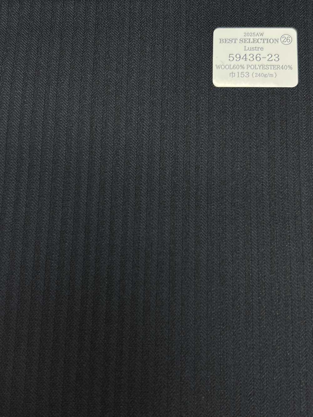 59436-23 25AW BEST SELECTION [Lustre] Luster Navy Shadow Stripe[Textile] Kunishima Co., Ltd.