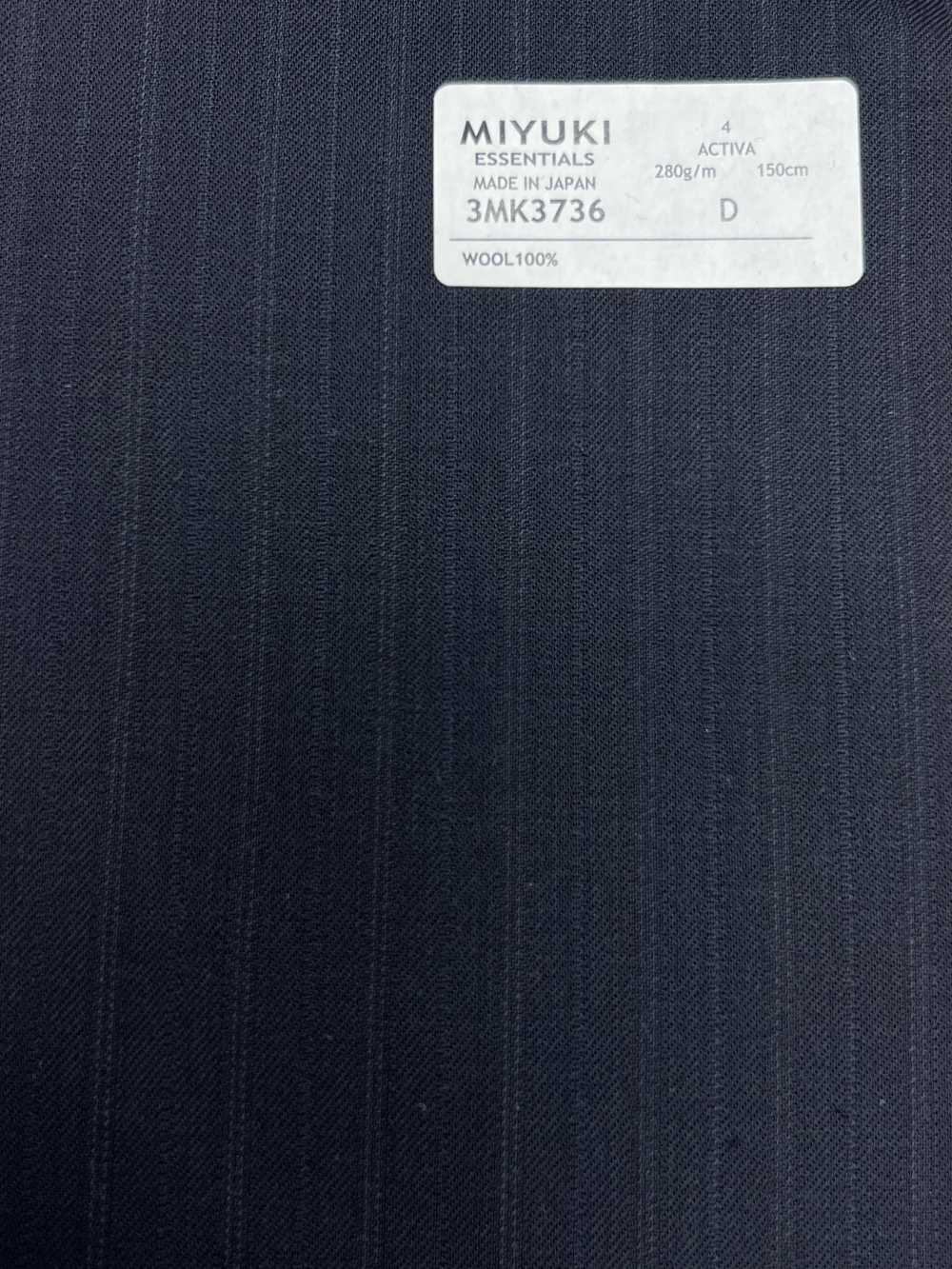 3MK3736 25AW ACTIVA Alternate Stripe Navy[Textile] Miyuki Woolen Mills