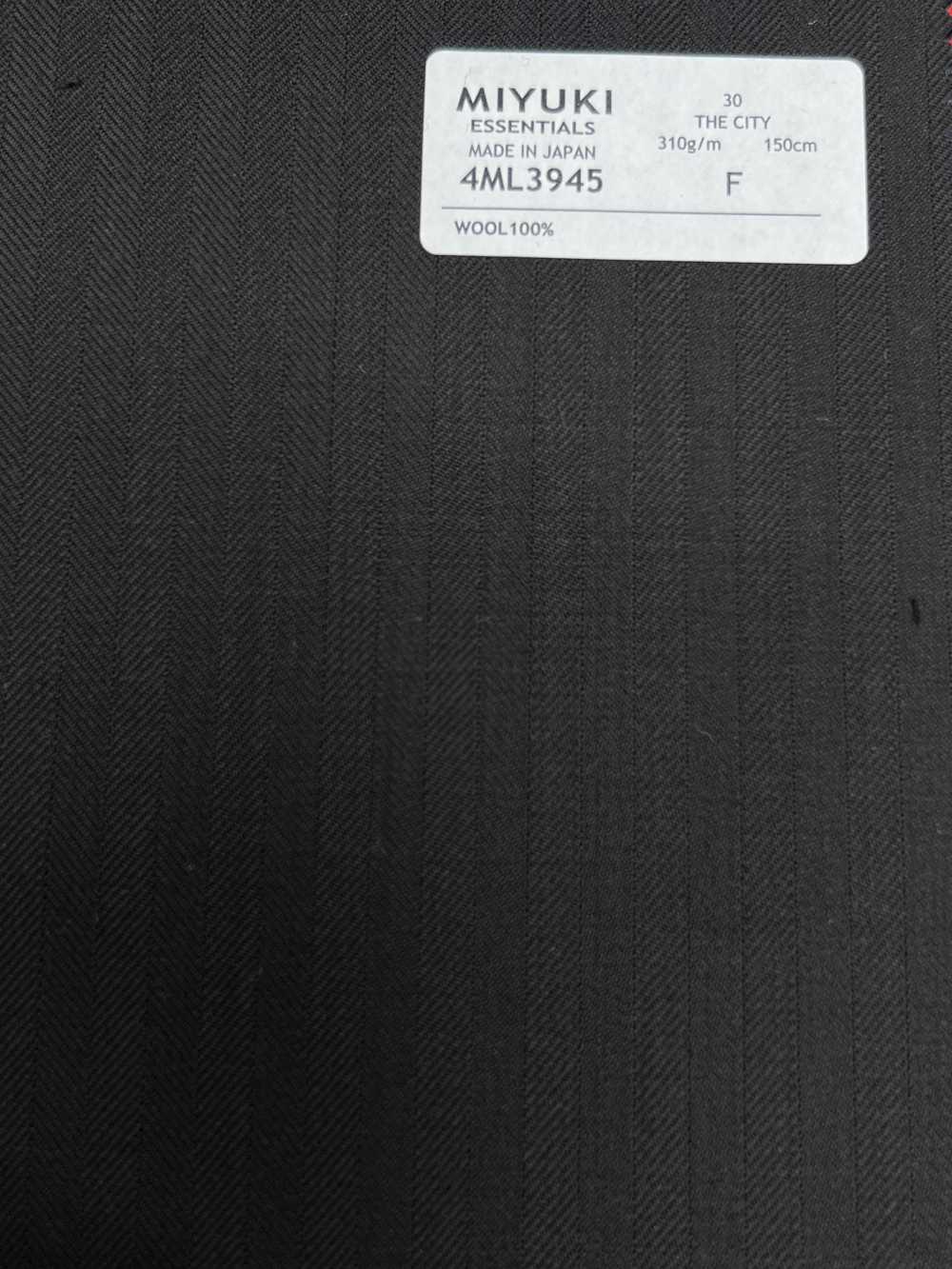 4ML3945 25AW THE CITY Herringbone Charcoal Dark Brown[Textile] Miyuki Woolen Mills