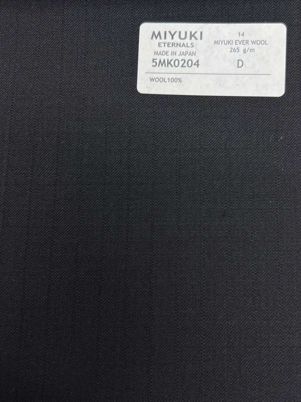 5MK0204 MIYUKI EVER WOOL Shadow Stripe Dark Navy[Textile] Miyuki Woolen Mills