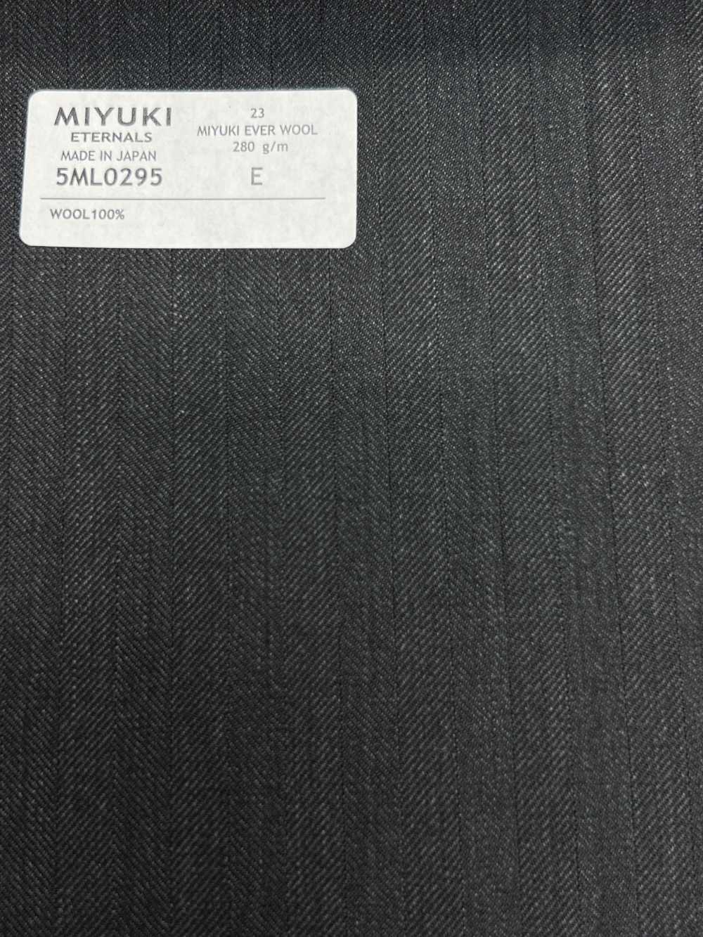 5ML0295 MIYUKI EVER WOOL Herringbone Charcoal Heaven Gray[Textile] Miyuki Woolen Mills