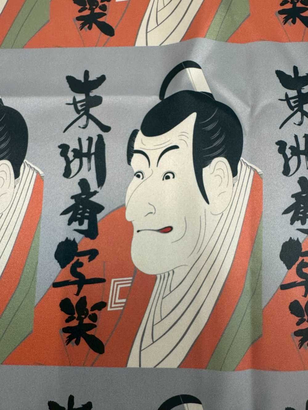 TPS2002 Toshusai Sharaku Print Lining, Repeat Pattern