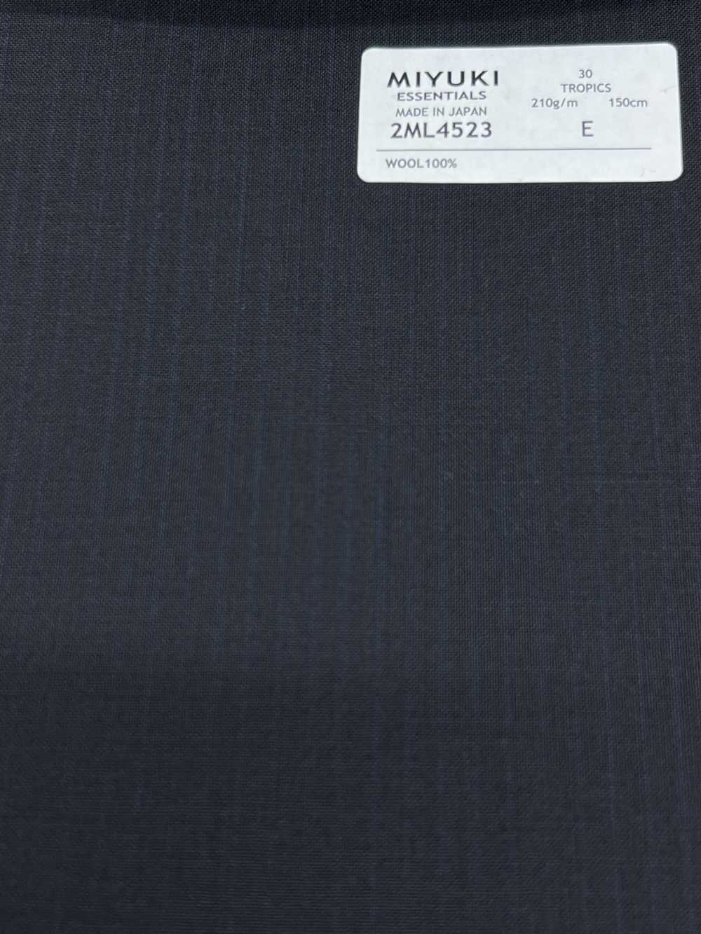 2ML4523 26SS Miyuki Textile MIYUKI Essentials TROPICS Navy Stripe Miyuki Woolen Mills