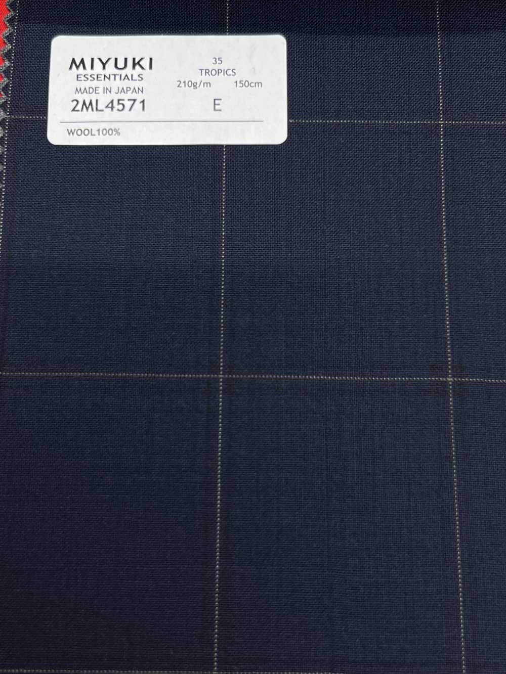 2ML4571 26SS Miyuki Textile MIYUKI Essentials TROPICS Navy Check Miyuki Woolen Mills