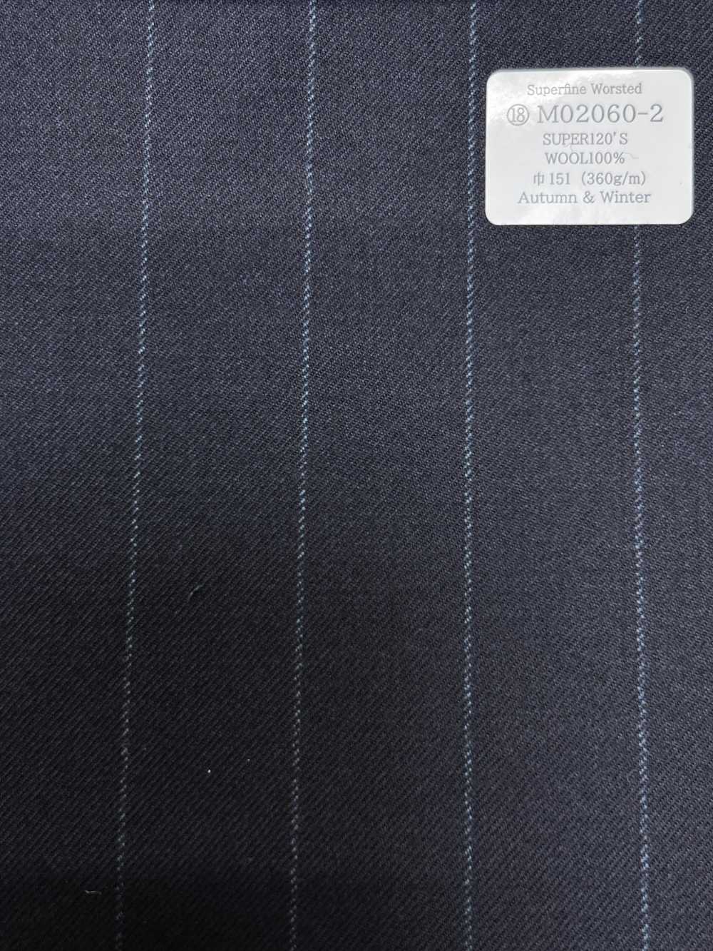 M02060-2 KUNISHIMA1850 Exclusive Line 【Superfine Worsted】Navy Chalk Stripe[Textile] Kunishima Co., Ltd.