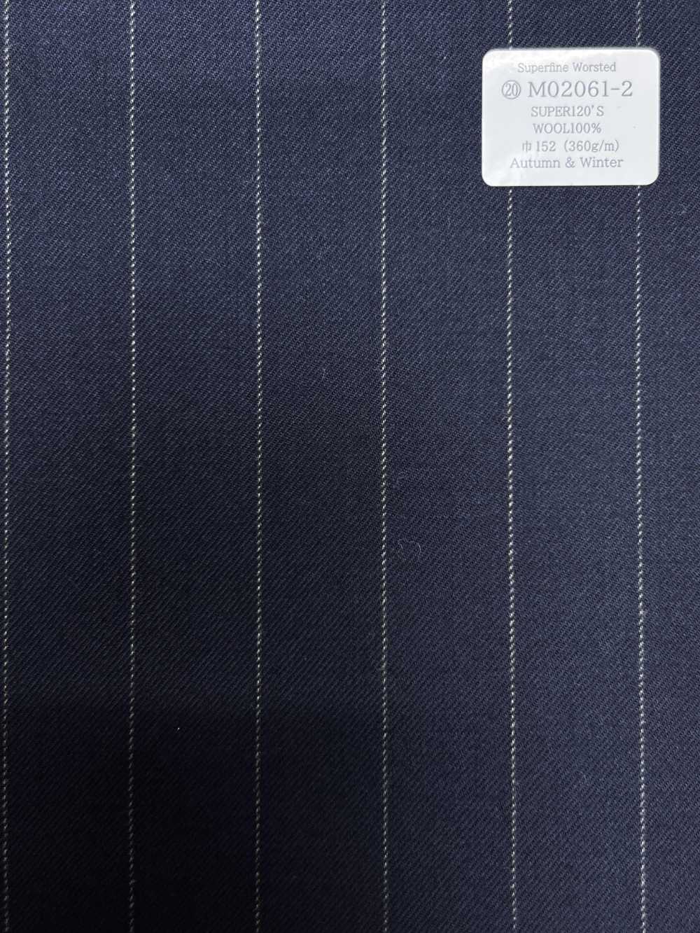 M02061-2 KUNISHIMA1850 Exclusive Line 【Superfine Worsted】Navy Chalk Stripe[Textile] Kunishima Co., Ltd.