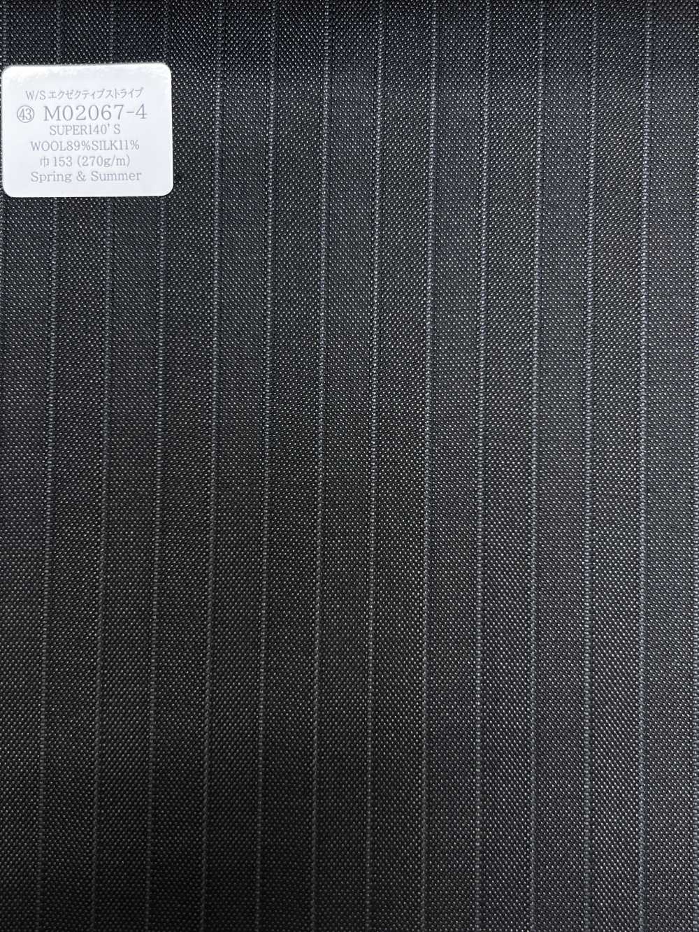 M02067-4 KUNISHIMA1850 Exclusive Line 【W/S Executive Stripe】 Dark Charcoal Heaven Gray Stripe[Textile] Kunishima Co., Ltd.