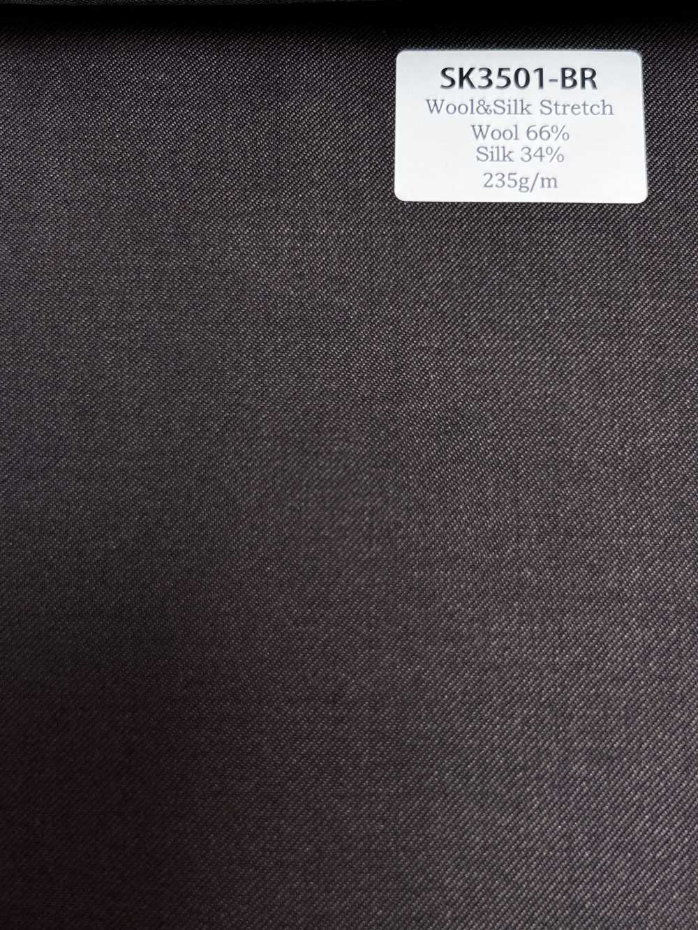 SK3501-BR Standard Japanese-Made Silk Wool Stretch, Brown[Textile]