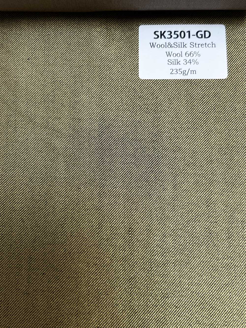SK3501-GD Standard Japanese Silk Wool Stretch Gold[Textile] HOSOI SYOJI