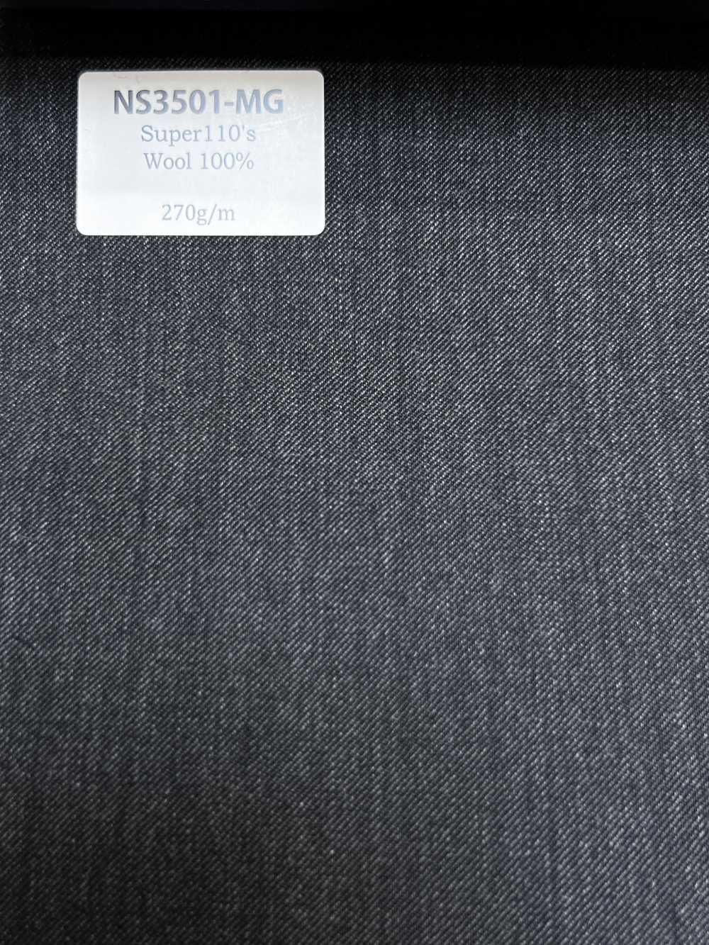NS3501-MG Classic Japanese-made Super 110’s Wool Stretch, Mid Gray[Textile] HOSOI SYOJI