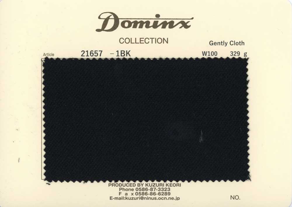 21657-1BK Classic Gently Cloth Wool 100% DOMINX (Dominx) Premium Collection Black[Textile] Kuzuri Woolen Fabric (DOMINX)