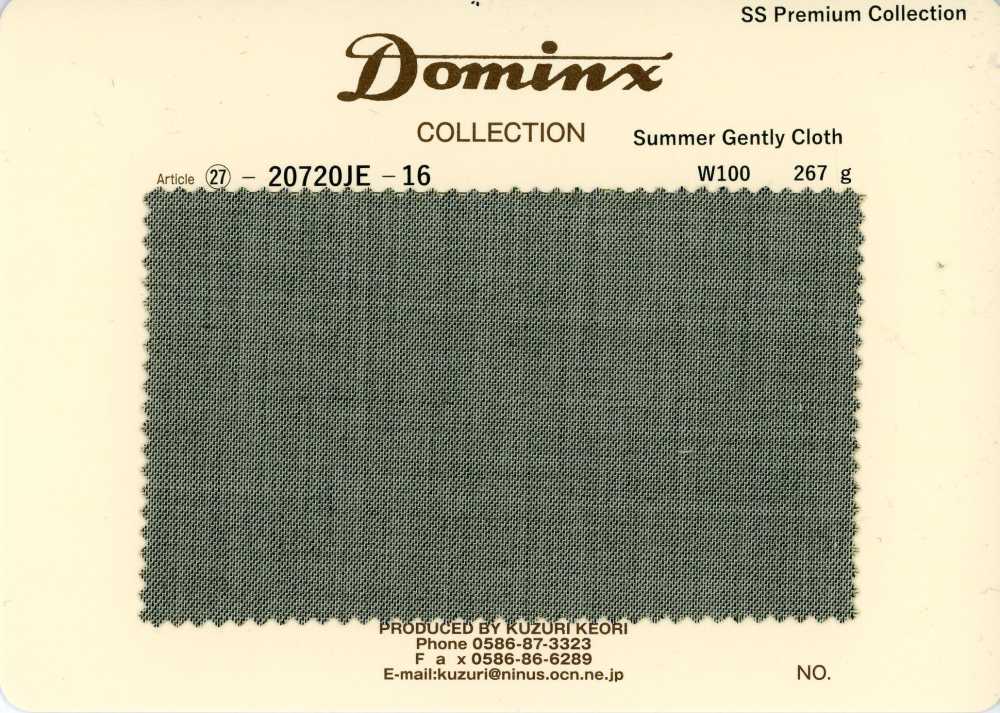 20720JE-16 Standard SummerGentlyCloth 100% Wool DOMINX (Dominx) Premium Collection Green[Textile] Kuzuri Woolen Fabric (DOMINX)