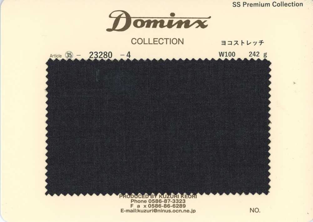 23280-4 Standard Pant Collection Horizontal Stretch 100% Wool DOMINX Premium Collection Charcoal Gray[Textile] Kuzuri Woolen Fabric (DOMINX)