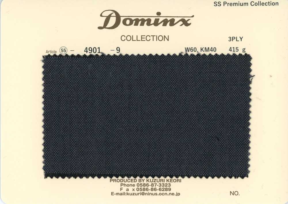 4901-9 Standard 3-ply Kid Mohair DOMINX Premium Collection Charcoal[Textile] Kuzuri Woolen Fabric (DOMINX)