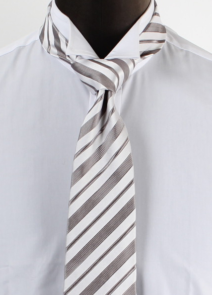 HVN-ST-OUT 【outlet】VANNERS Morning Tie Gray Stripe[Formal Accessories] Yamamoto(EXCY)