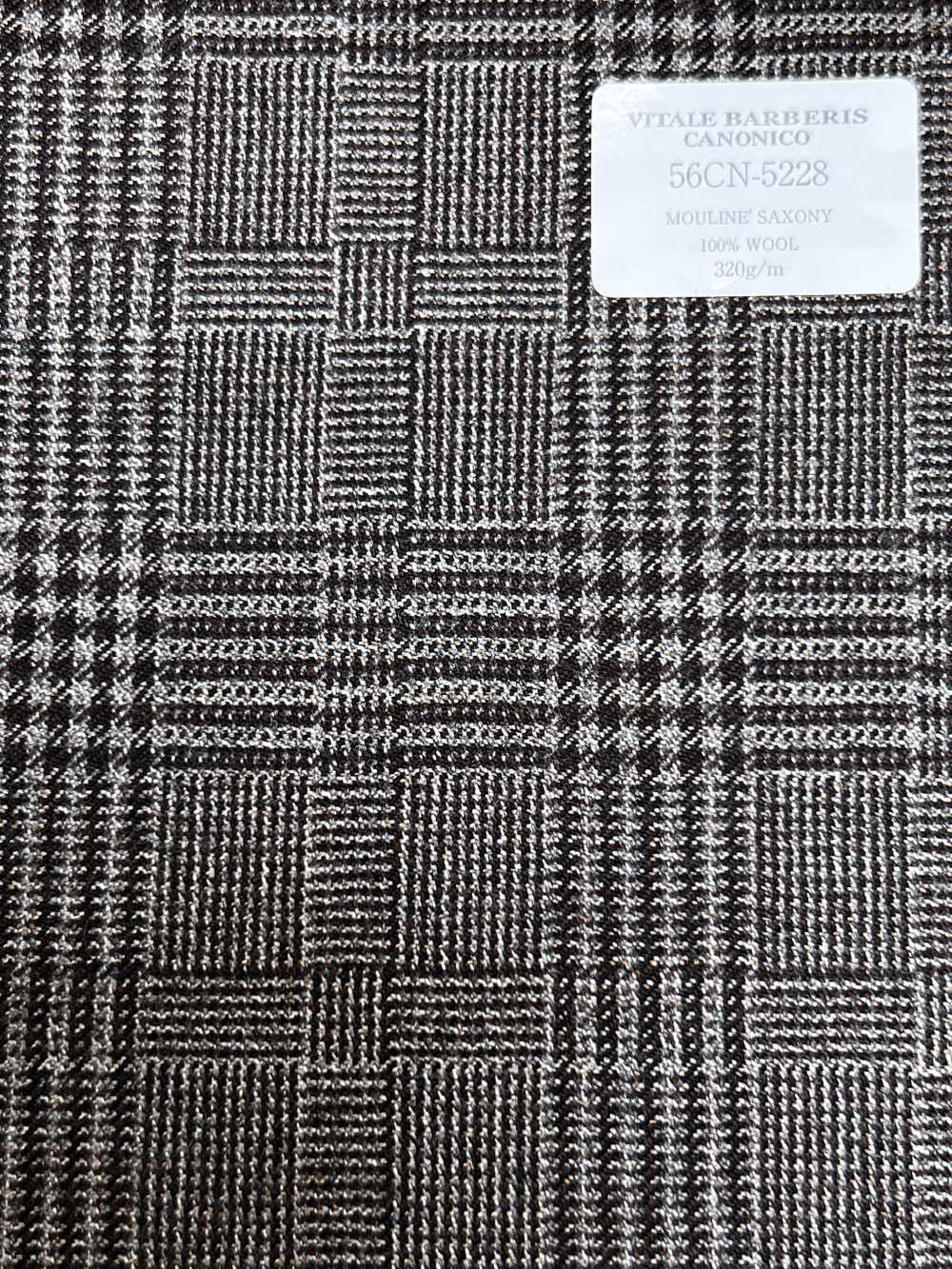56CN5228 CANONICO 21 MOULINE SAXONY Brown Glen Check[Textile] CANONICO