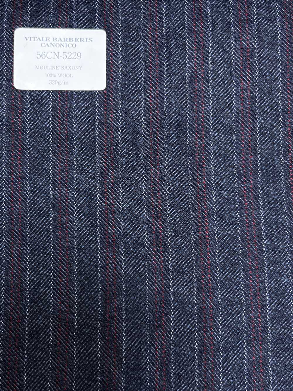 56CN5229 CANONICO 21 MOULINE SAXONY Navy Blue/Red Stripe[Textile] CANONICO