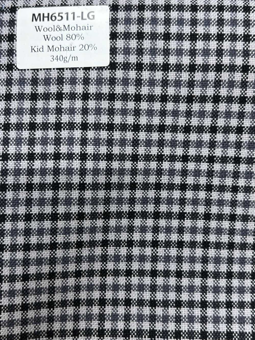 MH6511-LG Standard Made In Japan Wool Mohair Worsted (Tonic Style) Light Gray Check[Textile] HOSOI SYOJI