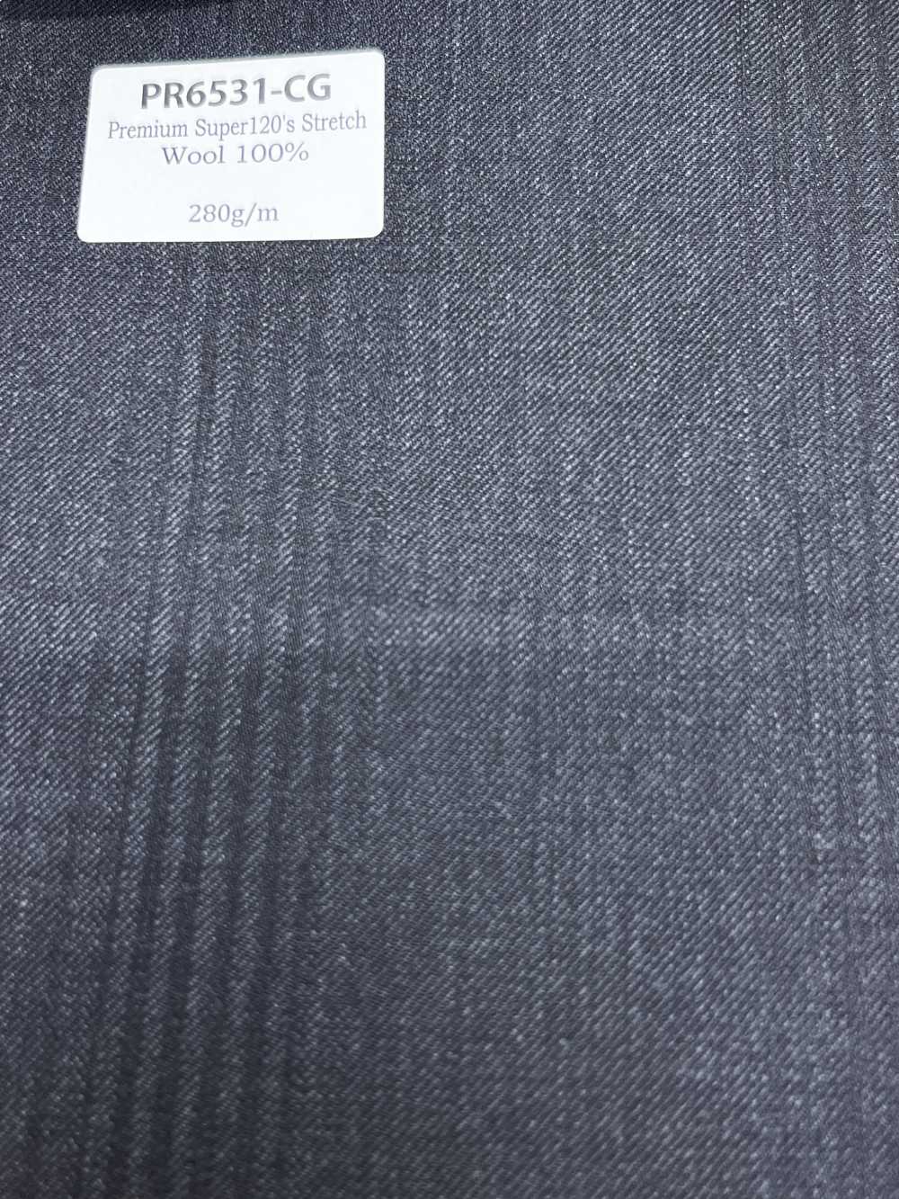 PR6531-CG Standard Domestic Premium Super120's Single-Yarn Stretch Stripe Charcoal Corduroy Gray[Textile] HOSOI SYOJI