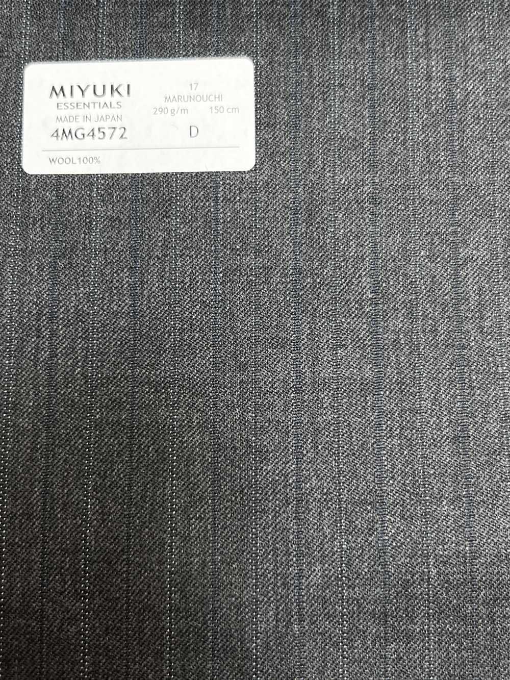 4MG4572 26AW MARUNOUCHI Twill Medium Gray Stripe[Textile] Miyuki Woolen Mills