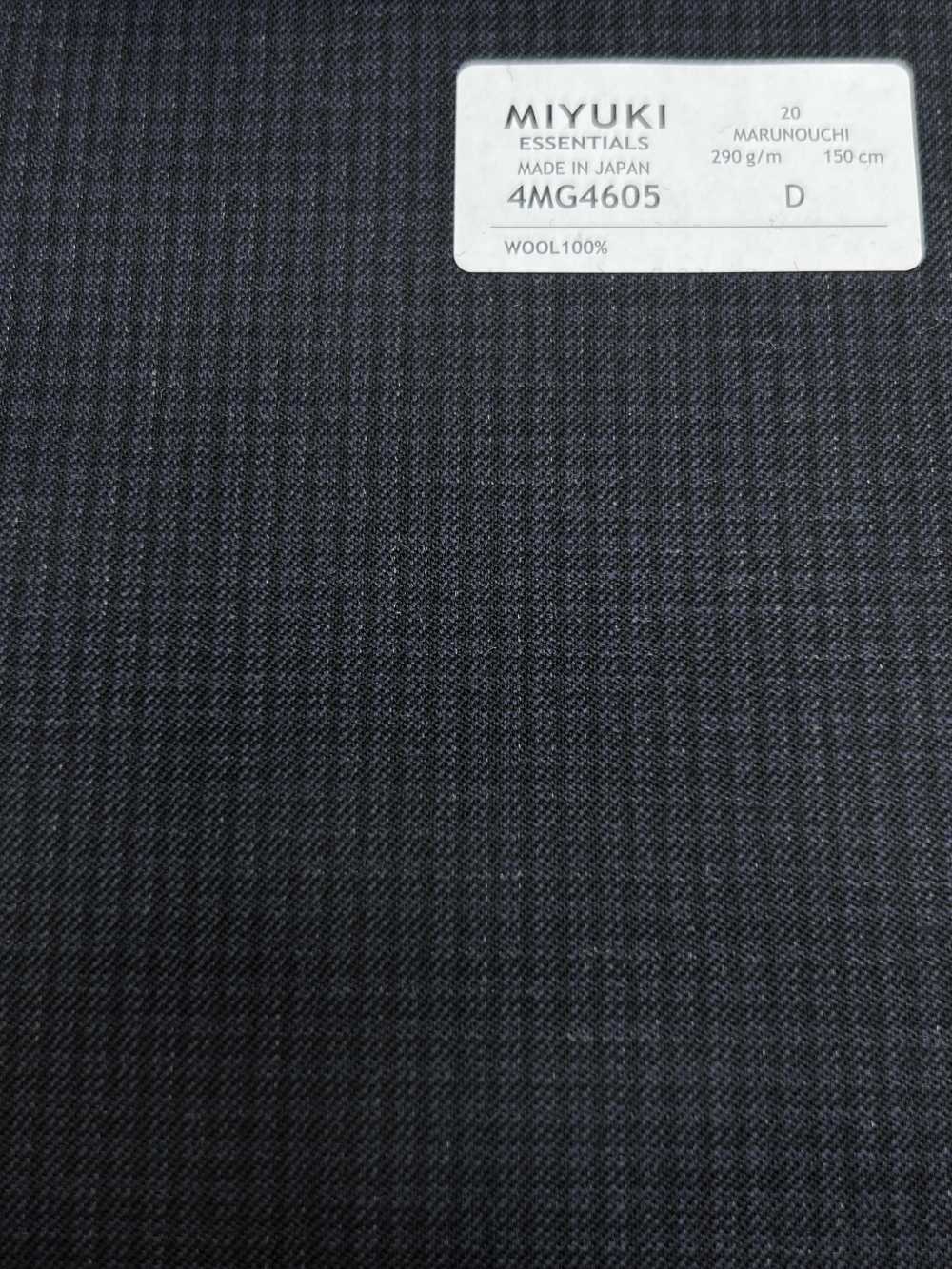 4MG4605 26AW MARUNOUCHI Twill Navy Check[Textile] Miyuki Woolen Mills