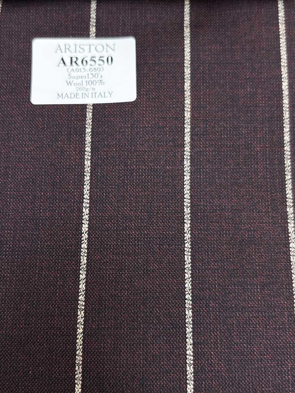 AR6550 ARISTON Super130's Brown X White Stripe[Fabric] HOSOI SYOJI