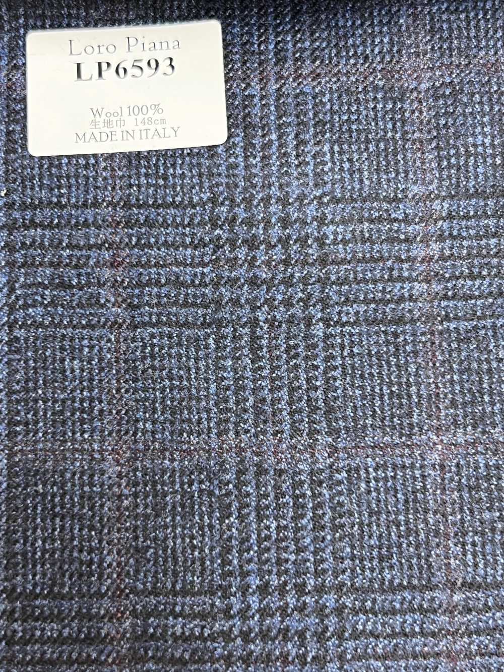 LP6593 Loro Piana Navy Blue Check[Fabric] HOSOI SYOJI