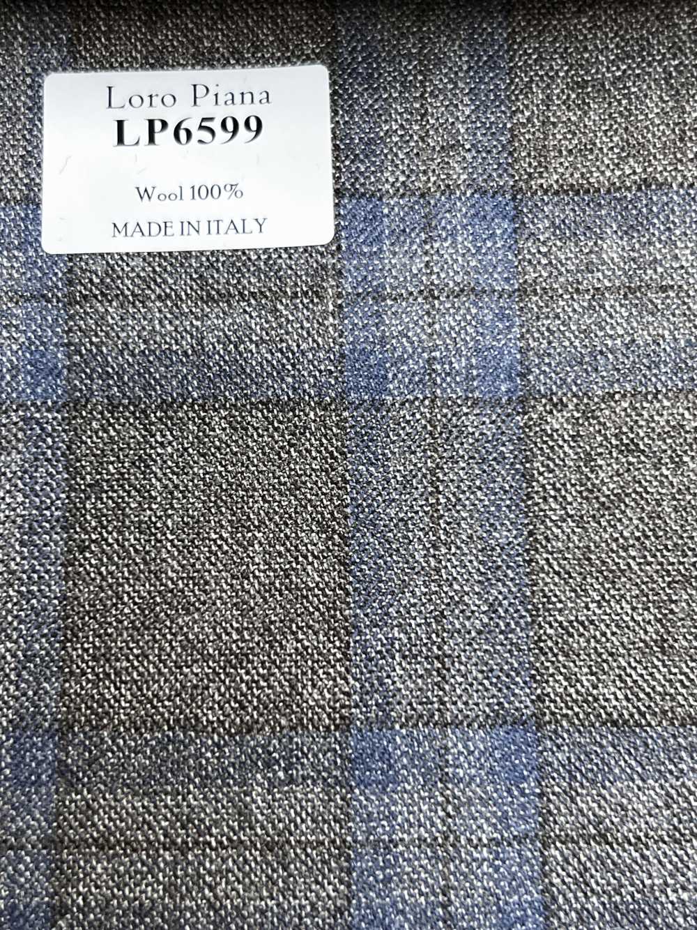 LP6599 Loro Piana Brown X Blue Check[Fabric] HOSOI SYOJI