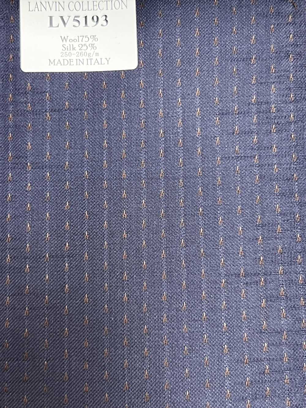LV5193 LANVIN COLLECTION Navy Blue × Brown Stripe[Textile] HOSOI SYOJI