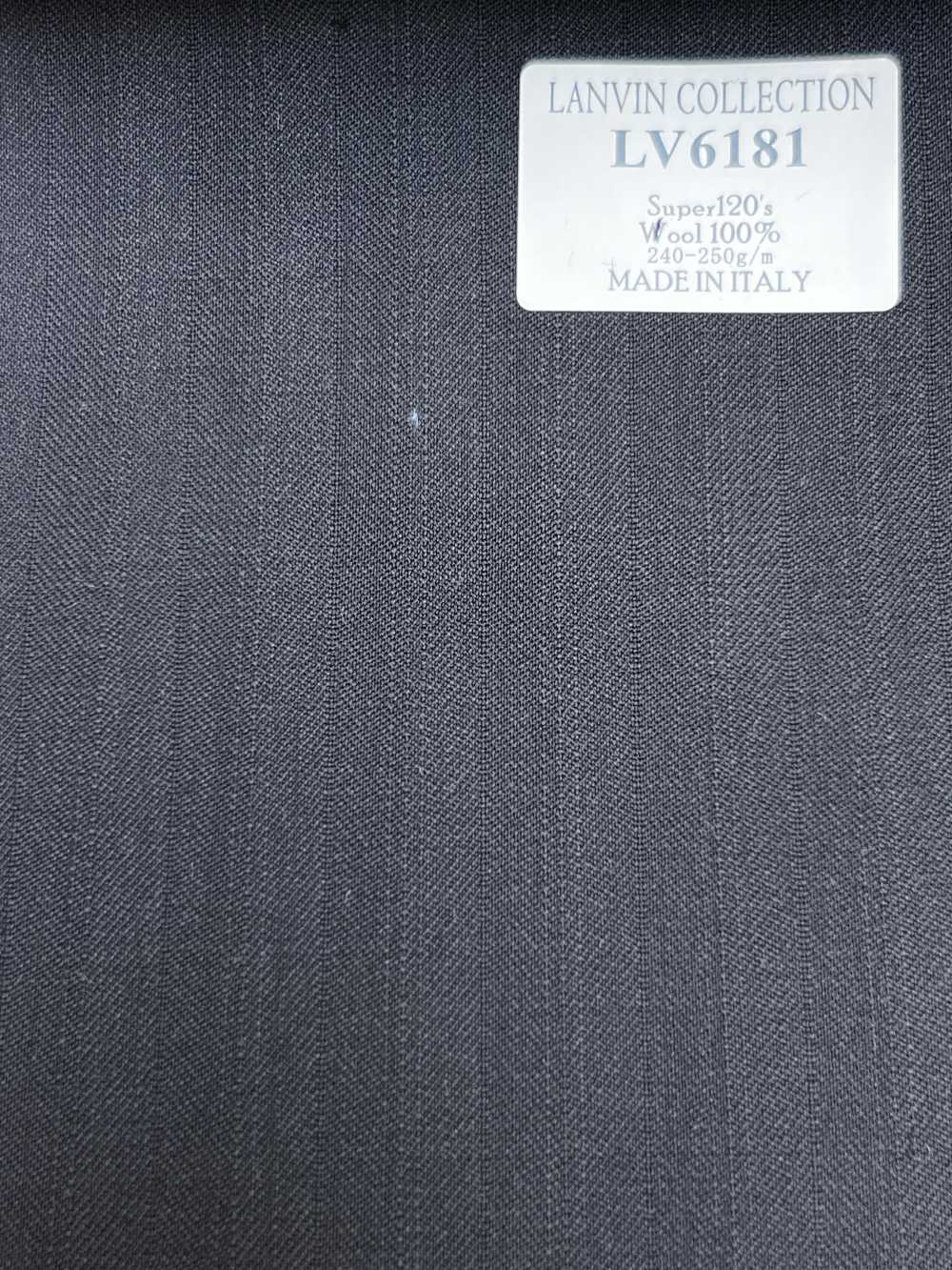 LV6181 LANVIN COLLECTION Super 120's Black Stripe[Textile] HOSOI SYOJI
