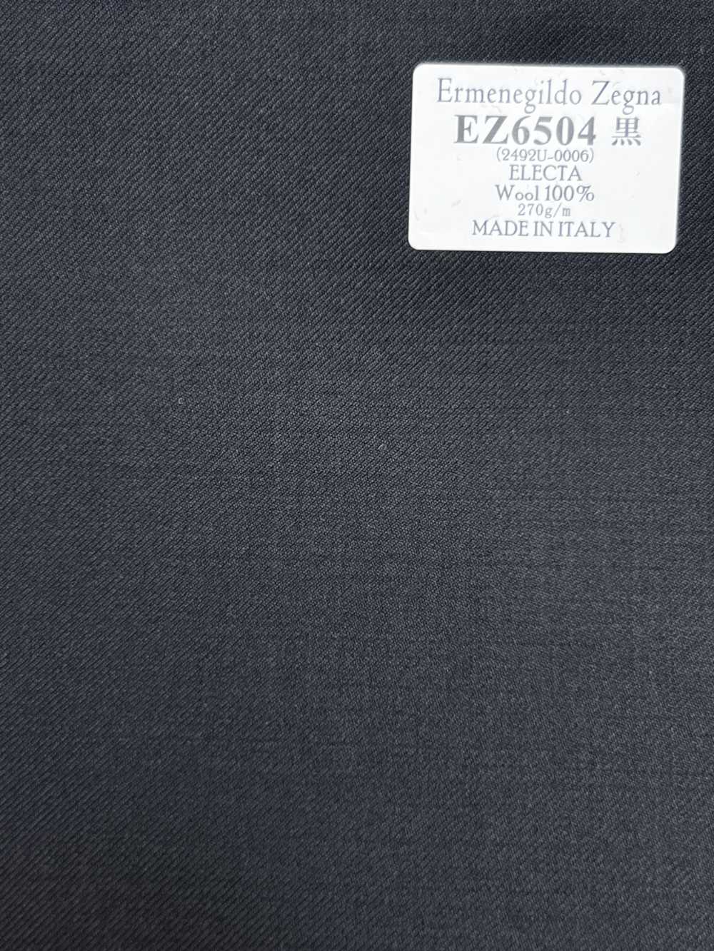EZ6504 Ermenegildo Zegna ELECTA Black Solid[Fabric] HOSOI SYOJI