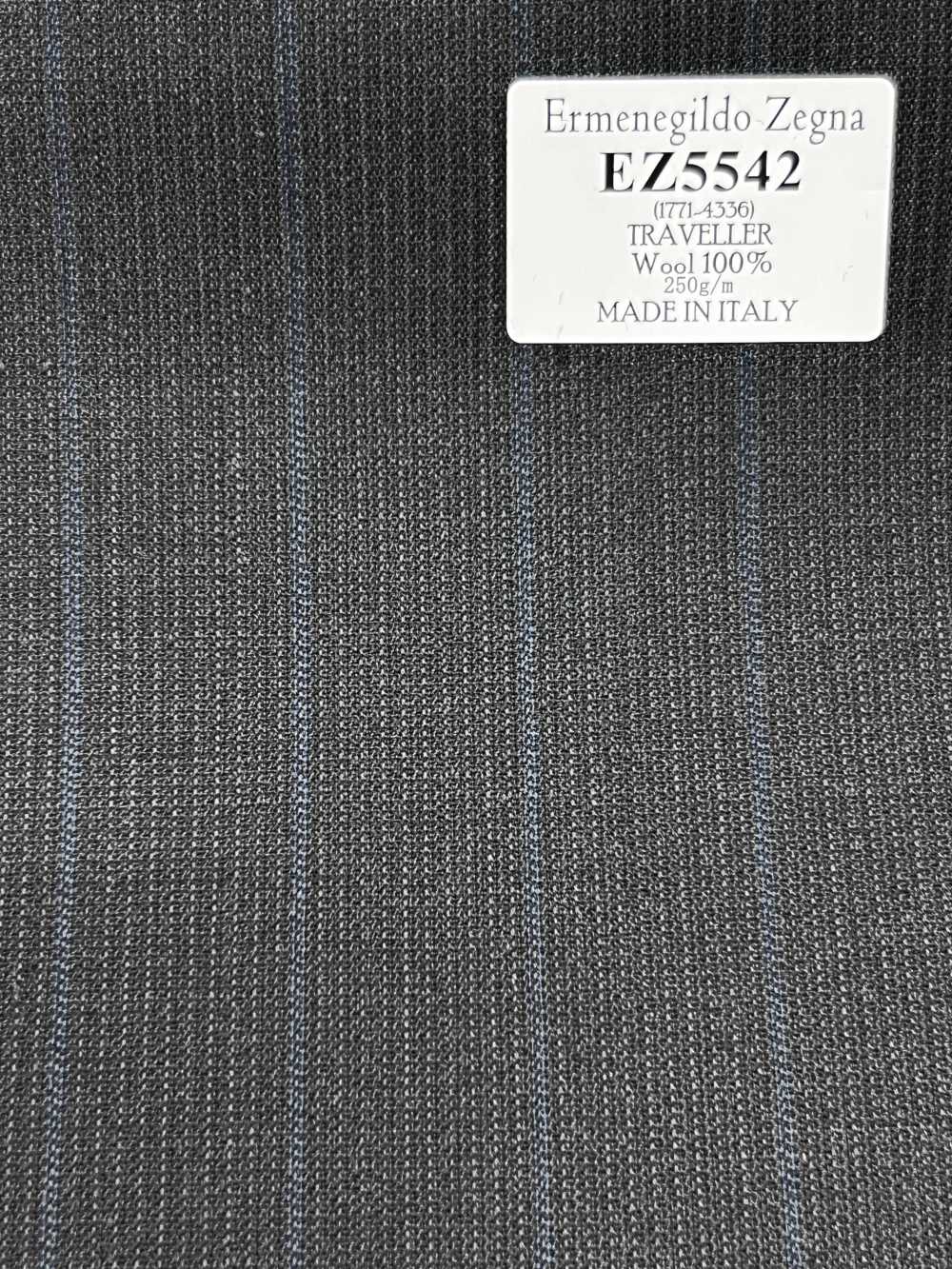 EZ5542 Ermenegildo Zegna TRAVELLER Gray X Saxe Stripe[Fabric] HOSOI SYOJI