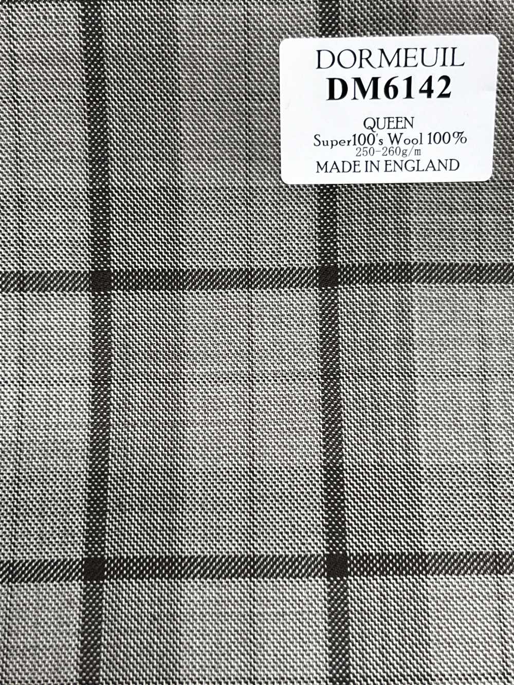 DM6142 DORMEUIL QUEEN Super 100's Beige X Black Check[Fabric] HOSOI SYOJI
